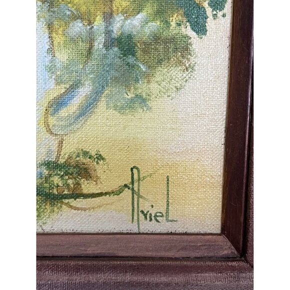 VINTAGE FLORAL OIL PAINTING By ARIEL - Picture 4 of 5